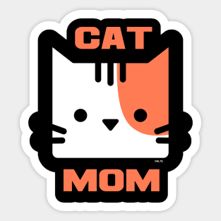 Cat Mom Humor Sticker